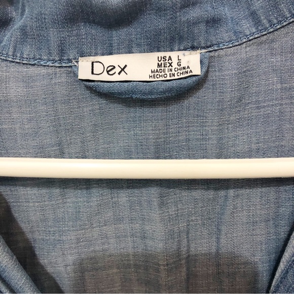 🆕 Dex Tied Denim Shirt Blue size L - Picture 4 of 6